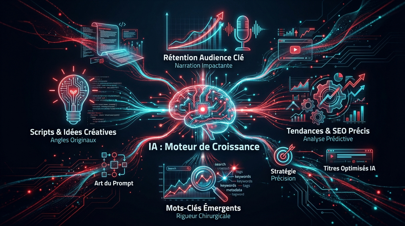 Intégration de l'IA dans la stratégie de croissance d'une chaîne YouTube