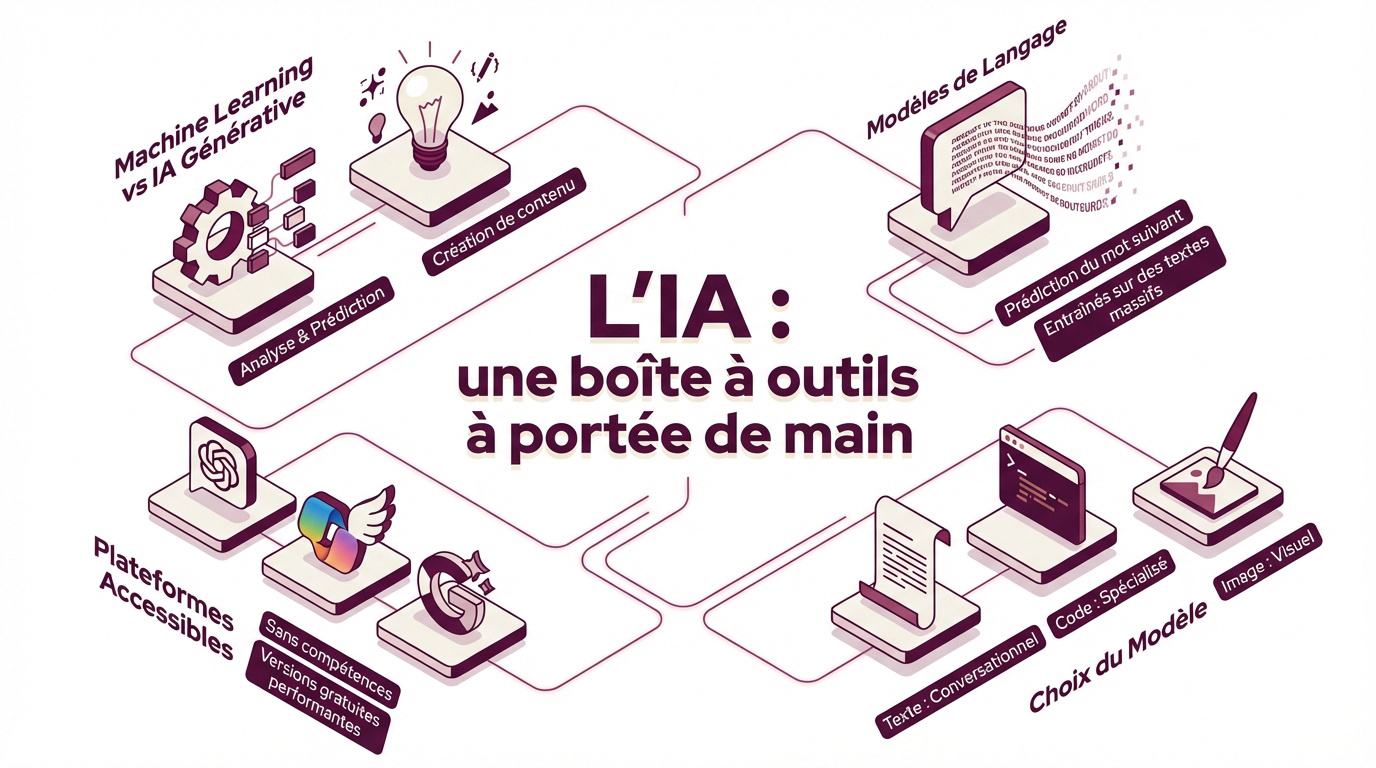 Illustration des outils d'intelligence artificielle accessibles pour les utilisateurs
